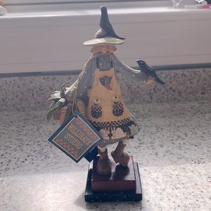 Williraye Studio IN THE GARDEN 8" Figurine Girl Crows Corn Signed 1996 WW1056